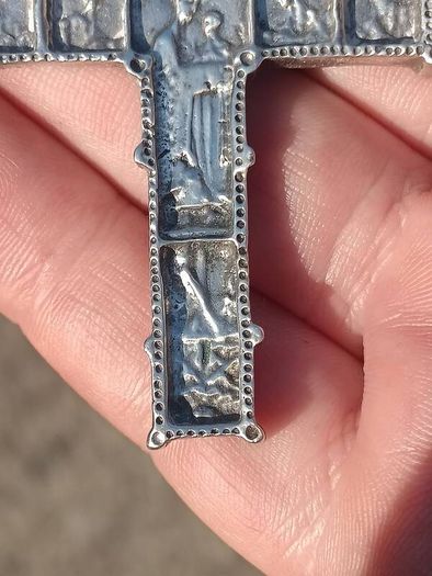 German Orthodox Silver Heavy Crucifix(Circa 1850)..22 grams