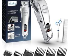 NEW SALE | Dog Clippers, Dog Grooming kit, Professional for Thick Coats/Heavy Hair, Low Noise Rechargeable Cordless Pet Shaver for Dogs Pets and Animals, Dog Trimmer for Grooming, Dog Shaver