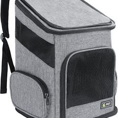 Cat Backpack, Foldable Pet Carrier Backpack for Cats and Small Dogs, Dog Rucksack with Ventilated Design Inner Safety Strap, Puppy Carrier Bag for Hiking Travel Outdoor
