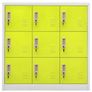 Locker Cabinet Light Grey and Green 90x45x92.5 cm Steel Image 2