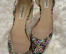 L.K.Bennett Flossie Nappa Leather Print Heels - Size 40