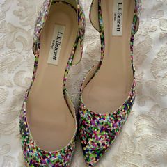 L.K.Bennett Flossie Nappa Leather Print Heels - Size 40