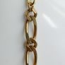 Vintage Decorative Gold Plated Figaro Chain Necklace L-24" Image 5