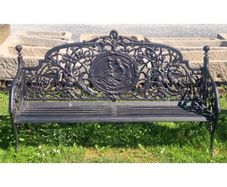 Bench Large Black Cast Iron Lady Bench CH-R-S126-B