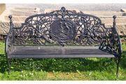 Bench Large Black Cast Iron Lady Bench CH-R-S126-B