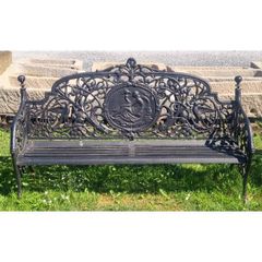 Bench Large Black Cast Iron Lady Bench CH-R-S126-B