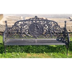 Bench Large Black Cast Iron Lady Bench CH-R-S126-B