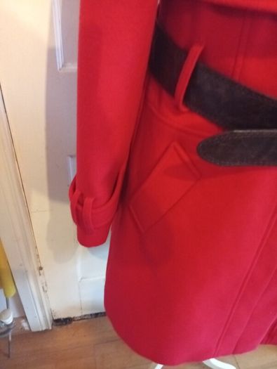 gorgeous red coat with belt