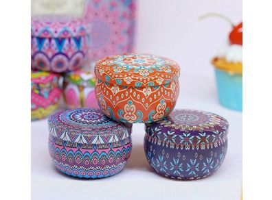Boho Style Scented Candle with Flower Petals - ideal for meditation, altars and home spa & relaxing baths