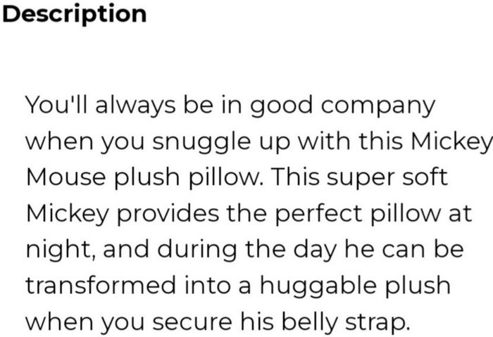 Mickey Mouse ; Disney Pet pillow (1083)