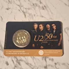 2 euro coin U2 50th Anniversary 2026 BU quality in coincard