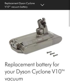 Dyson battery pack -V10 with screws. Part no. 969352-02