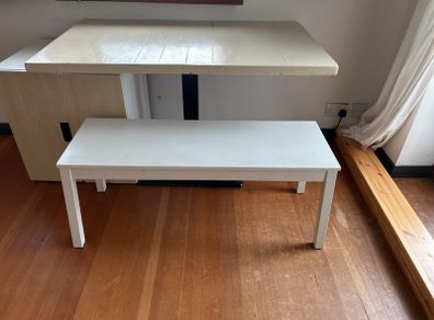 Ikea white bench