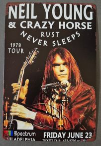 Vintage Style  Metal Sign. Neil young and crazy horse.