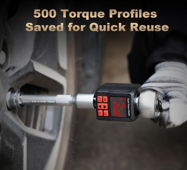 Digital Torque Adapter, 1/2 Inch 10-210 N.m Torque Adapter