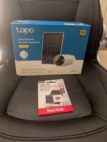 Tapo C460 Solar-Powered Security Camera Kit and 256gb mem card