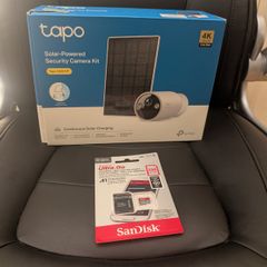 Tapo C460 Solar-Powered Security Camera Kit and 256gb mem card
