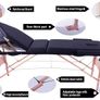 Portable Massage Bed Table - 3-Section Foldable Beauty Couch for Reiki Therapy Treatment Salon Healing - Metal Headrest Support/Carry Bag (FREE SHIPPING) Image 2