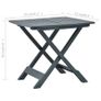 Folding Garden Table Green 79x72x70 cm Plastic Image 7
