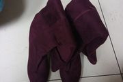 Primark  Long Faux Suede Plum Boots.   S. 7.  New.
