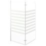 Bath Enclosure 120x140 cm Tempered Glass Stripe Image 7