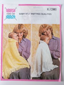Knitting & Crochet Pattern - Baby Shawls / Blankets.