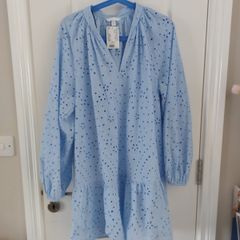Powder blue H and M cotton dress size 12-14