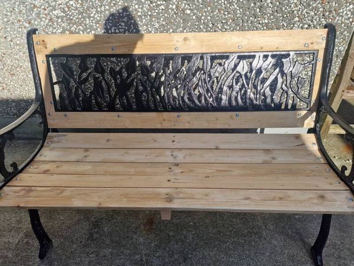 Cast iron garden bench
