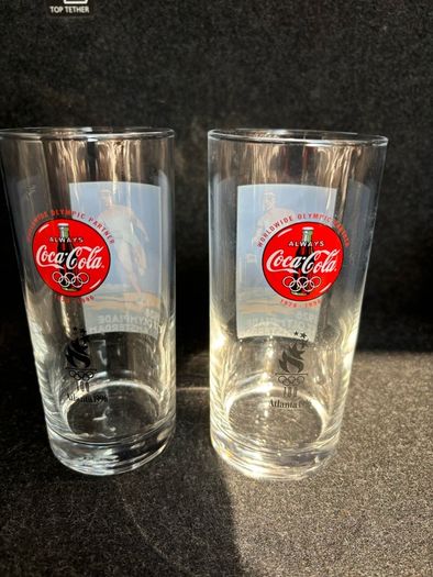Vintage Coca Cola Atlanta 1996 Olympics Glasses