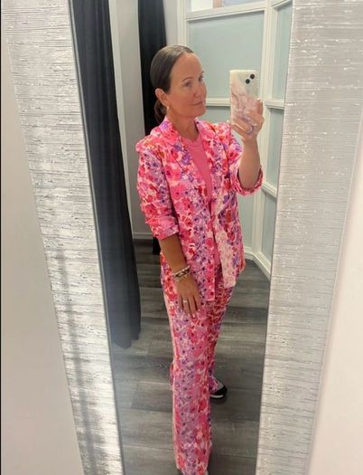 h&m floral suit