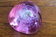 Purple pink irregular shape glass pebble Paper weight