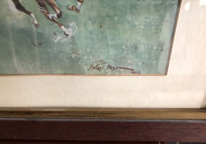 Horse racing print