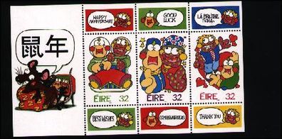 1996 Ireland Chinese New Year, Year of the Rat Commemorative stamp Miniature Sheet Mint Never Hinged (MNH)