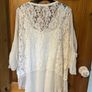DECK white blouse with scarf and lace detail Image 2