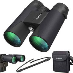High Power Binoculars, Kylietech 12x42 Binocular for Adults with BAK4 Prism, FMC Lens, Fogproof & Waterproof Great for Bird Watching Travel Stargazing Hunting Concerts (Smartphone Adapter Included)