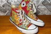 Converse All Star Chuck Taylor Hawaiian Print Hisbiscus Flowers Ladies Hi Top Trainers UK5 EUR37.5