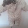 New unisex snow suit beigh with brown fur lining .Never worn size 0-3 months Image 3