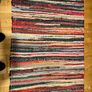 SHANTI Multi Coloured Rug | Hand Woven | Eco-Friendly: 100% Recycled Fabric | Ethically Sourced | Flat Weave (90 cm x 150 cm) Image 2