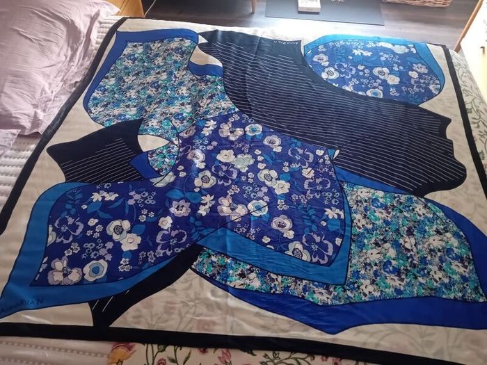Designer Annarita N Large Silk Scarf