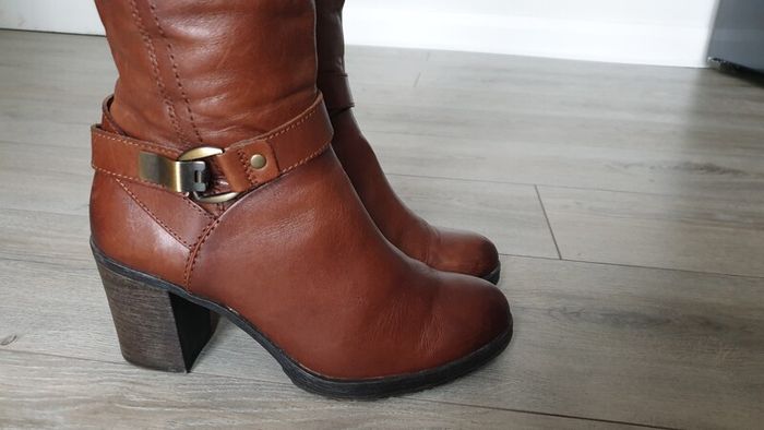 Moda In Pelle Leather Knee High Boots Size Uk 3 ( Eu 35)
