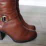 Moda In Pelle Leather Knee High Boots Size Uk 3 ( Eu 35) Image 6