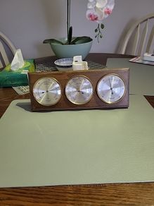 Barometer, hygrometer, thermometer