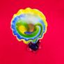 Murano Style Blown Glass . Art Glass  Vase Bent Tree Trunk-Flower Image 4