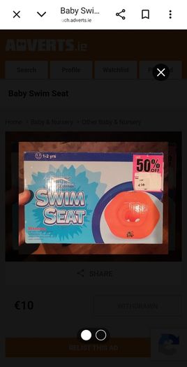 Baby swim seat