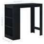 Bar Table with Shelf Black 110x50x103 cm Image 2