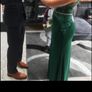 Open Back Green with Diamond with zip up the back Ball Gown/ Debs/ Prom Dress size UK 10 Image 3