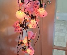 Pink Butterfly Fairy String Lights