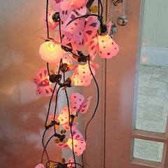 Pink Butterfly Fairy String Lights