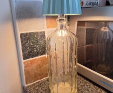 Beautiful lamp with vintage Mineral Waters Distributors soda syphon base