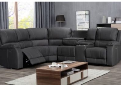 Brand New Leather Recliner Couches With Drop Down Cupholders Instock with  Free Home Delivery